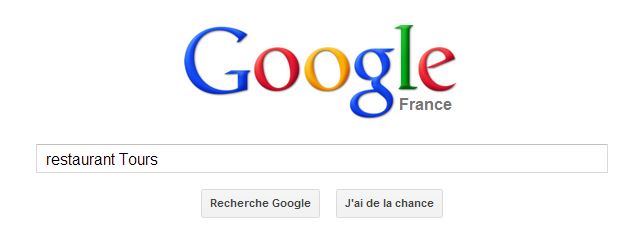 Recherche « restaurant » sur Google France